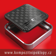 kompozitn poklop tvercov svtlost 450x450mm, tda zaten B125, vodotsn, pachotsn nabz firma KRAFT Servis s.r.o., www.kompozitnipoklopy.cz