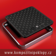 kompozitn poklop tvercov svtlost 760x760mm, tda zaten C250, vodotsn, pachotsn nabz firma KRAFT Servis s.r.o., www.kompozitnipoklopy.cz