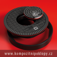 kompozitn poklop kruhov svtlost 610mm s integrovanm inspeknm vkem, tda zaten B125, vodotsn, pachotsn nabz firma KRAFT Servis s.r.o., www.kompozitnipoklopy.cz