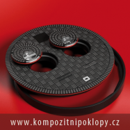 kompozitn poklop kruhov svtlost 1020mm s integrovanmi inspeknmi vky, tda zaten B125, vodotsn, pachotsn nabz firma KRAFT Servis s.r.o., www.kompozitnipoklopy.cz