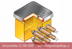 kompozitn achta s nastavitelnou vkou typ S2-360-SKIRT, www.kompozitnipoklopy.cz - KRAFT Servis s.r.o.