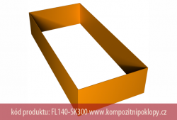 obdlnkov kompozitn vnec typ FL140-SK300 uren k rmu poklopu FL140, JS1400x700mm, www.kompozitnipoklopy.cz - KRAFT Servis s.r.o.